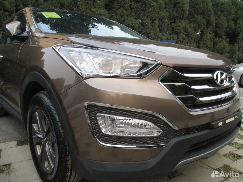 Накладки на передние птф Hyundai Santa Fe (2012-20