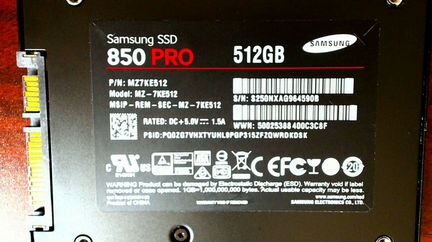 SSD SAMSUNG 850 PRO 512GB в идеале