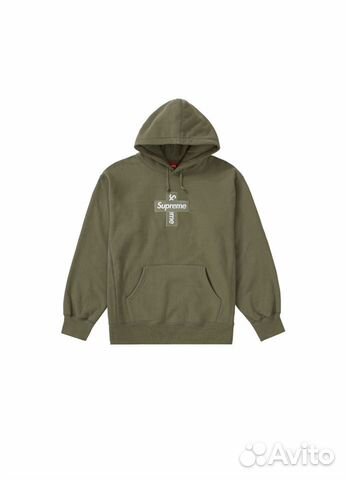box logo cross hoodie