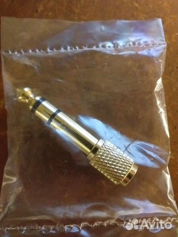 Переходник Jack Джек 6,3 на 3,5 золотое покрытие