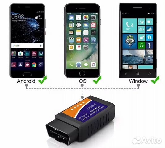 Сканер ELM 327 obd2 v1.5 WiFi Чип PIC18F25K8