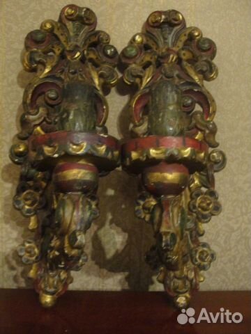 Резные светильники/бра дерево, винтаж