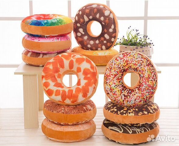 Подушки пончики 3д печать 40 см