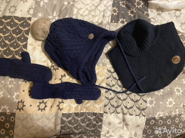 Шапка варежки манишка 98 / 104