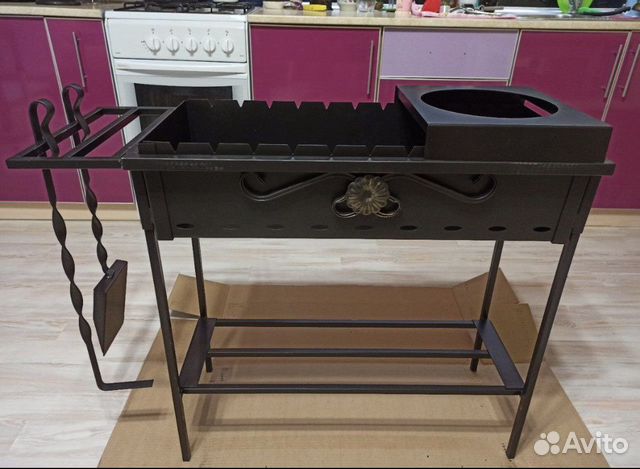 Мангал с печкой под казан