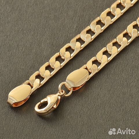 Цепь унисекс 18К Gold Filled, ширина 6 мм Цепь унисекс 18К Gold Filled, ширина 6 мм