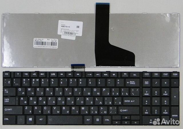 Клавиатура для ноутбука Toshiba Satellite L850 чёр