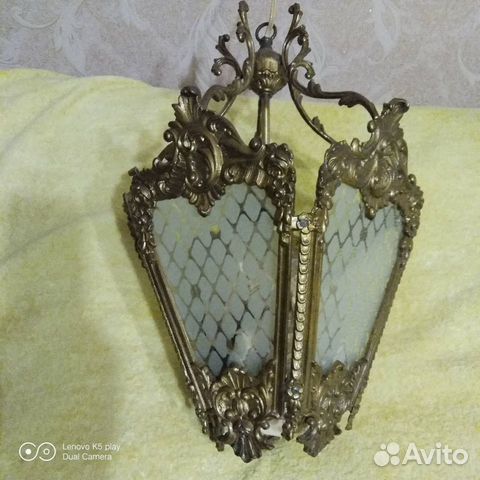 Светильник бронзовый потолочный, люстра СССР 1950г