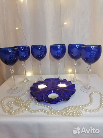 Финское стекло фужеры бокалы подсвечники