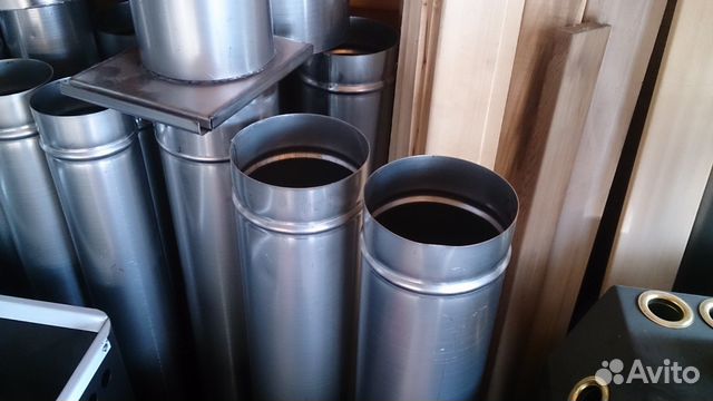 Труба для дымохода 150 мм (нержавейка 1 мм) -1м