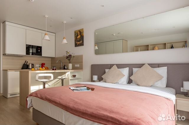 

Квартира-студия в апарт-отеле, 26 м², 1 кровать