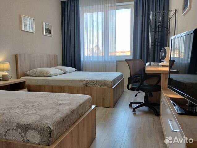 

1-к. квартира, 40 м², 2 кровати