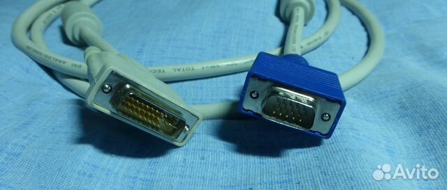 Продам кабель VGA (15 pin) - DVI-A (2 метра) Продам кабель VGA (15 pin) - DVI-A (2 метра)
