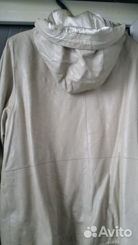 Кожаная куртка с капюшоном на молнии Турция Кожаная куртка с капюшоном на молнии Турция