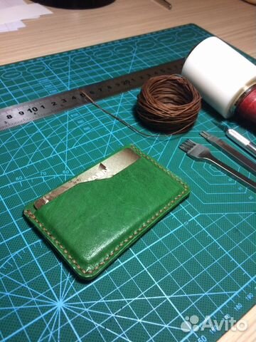 Картхолдер, визитница из натуральной кожи