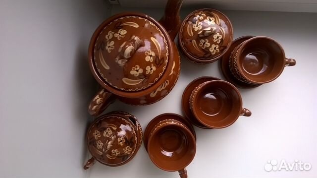 Кофейный сервиз глиняный, СССР