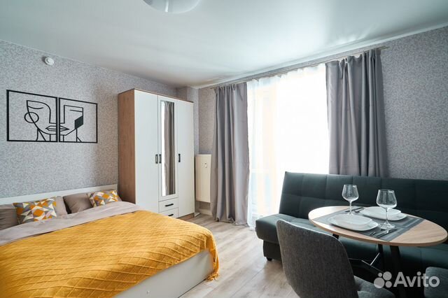 

Квартира-студия, 28 м², 2 кровати