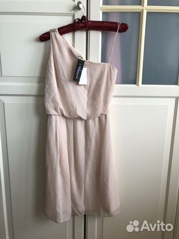 Платье розовое выпускной Adrianna Papell XS