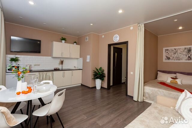 

Квартира-студия, 34 м², 2 кровати