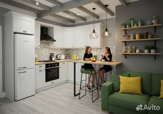 

1-к. квартира, 44 м², 2 кровати