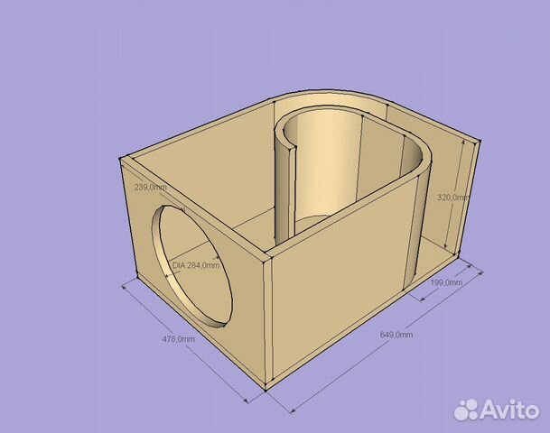 Короб улитка для сабвуфера