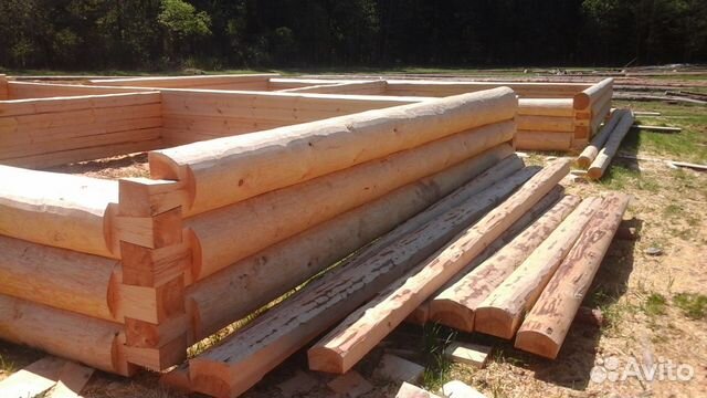 Сруб дома 6x7+ 2 с террасой и мансардой