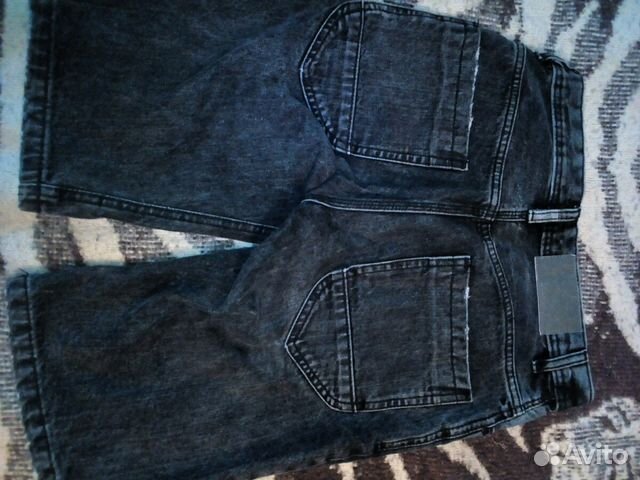 Мужские новые Bershka джинсовые шорты. Цвет чёрный