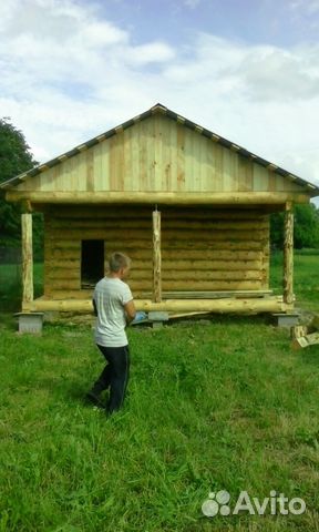 Сруб бани 6х4м. с выпуском под веранду 2м Сруб бани 6х4м. с выпуском под веранду 2м