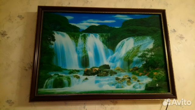 Картина со звуком птиц и водопада Картина со звуком птиц и водопада