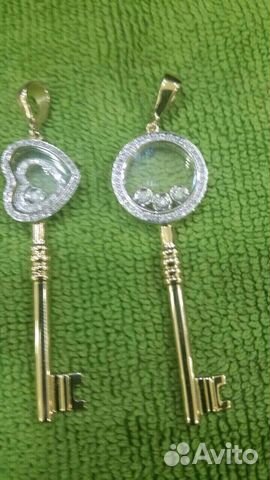 Золотой кулон шопард chopard