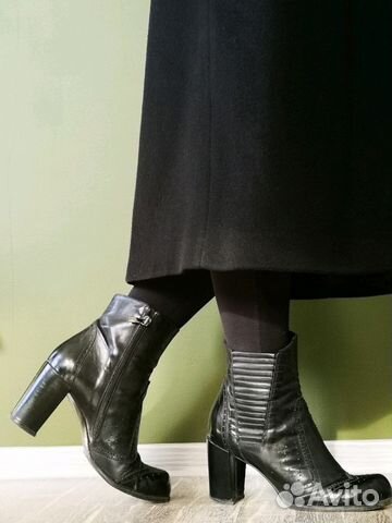 Ботинки чёрные TJ collection Кожа 39 р, демисезон Ботинки чёрные TJ collection Кожа 39 р, демисезон