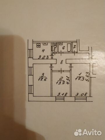3-к квартира, 74.5 м², 1/10 эт. 3-к квартира, 74.5 м², 1/10 эт.