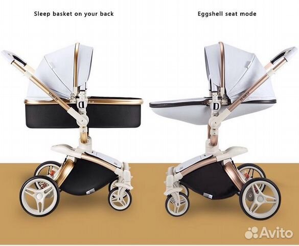 Коляска 2в1 эко-кожа новая