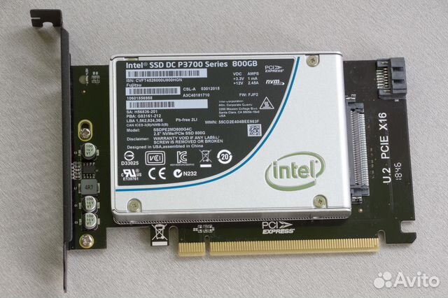 Intel P3700 800Gb NVMe SSD MLC