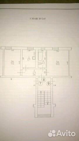 2-к квартира, 43 м², 3/3 эт.