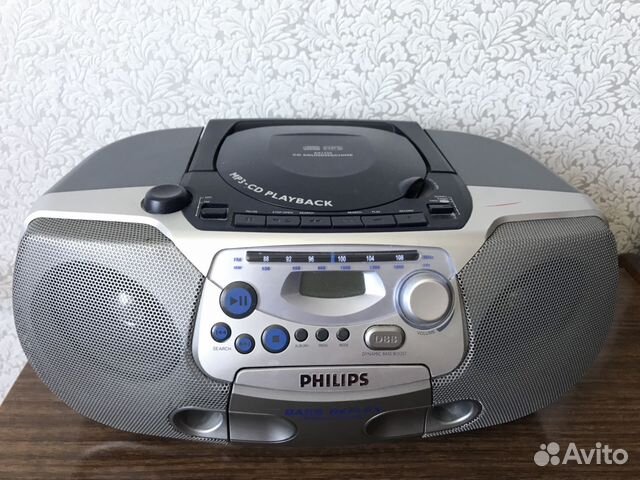 Магнитола Philips CD-проигрыватель+ кассеты