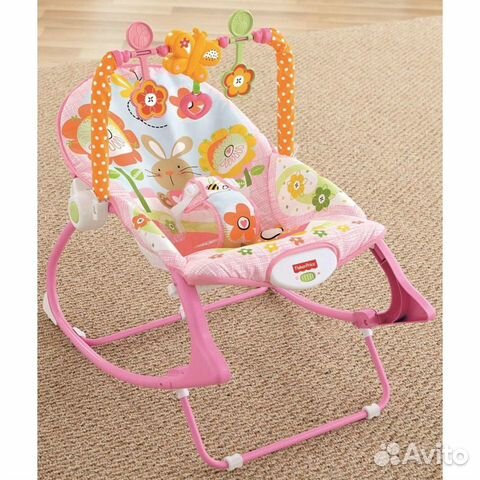 Fisher Price шезлонг кресло качалка