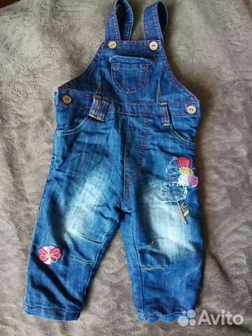 Джинсы утеплённые на девочку, р-р 68