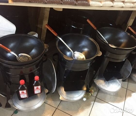 Казан чугунный 3 - 225 литров + Печь для казана