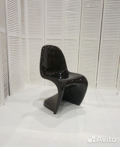 Стул Panton Chair черный, белый
