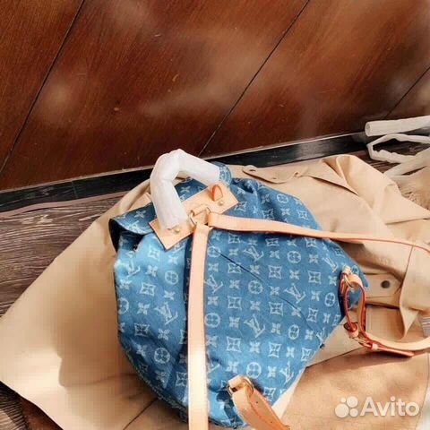 Женский новый городской рюкзак джинс Louis Vuitton Женский новый городской рюкзак джинс Louis Vuitton