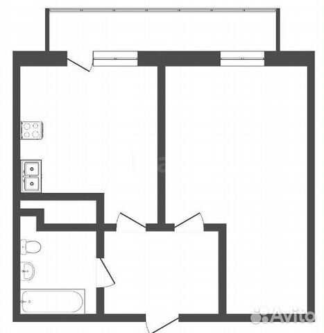 1-к квартира, 34 м², 13/16 эт. 1-к квартира, 34 м², 13/16 эт.