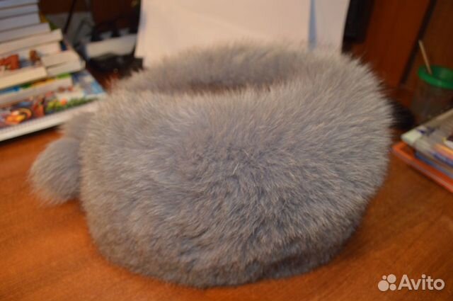 Шапка из песца голубого новая Шапка из песца голубого новая