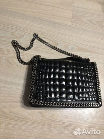 Сумка кожаная Zara с цепью