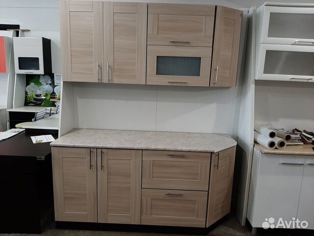 Кухонный гарнитур 1,7 м лдсп ясень шимо светлый