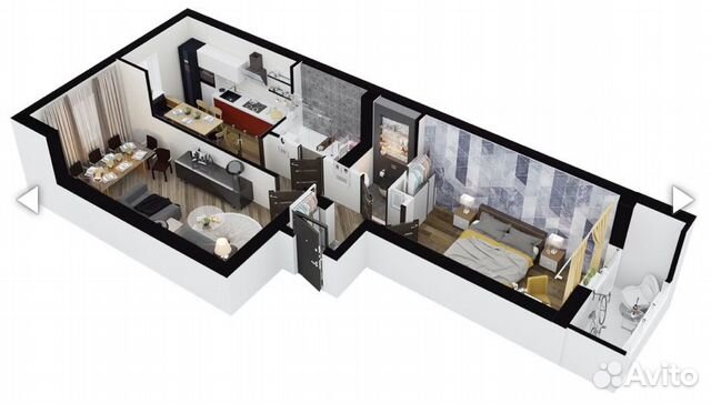 2-к квартира, 58.7 м², 8/15 эт. 2-к квартира, 58.7 м², 8/15 эт.
