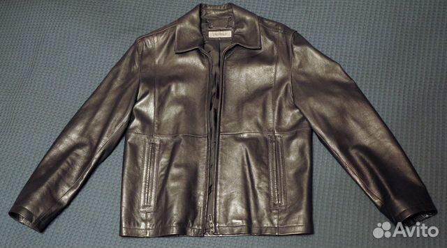 Куртка Lagerfeld кожаная размер 48 черная