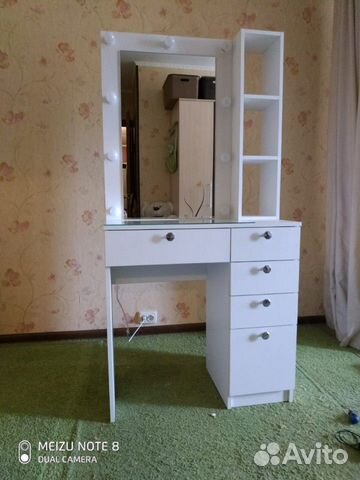 Туалетный/гримерный стол 160х80, 5ящ, 3 полки