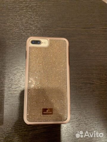 Продам чехол Swarovski к iPhone 7Plus gold
