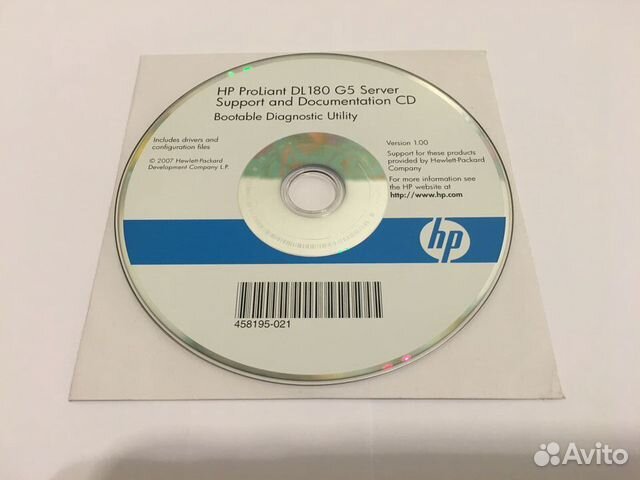 Диск HP ProLiant DL180 G5 Server support and Docum Диск HP ProLiant DL180 G5 Server support and Docum